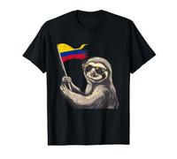 Colombia Flag Sloth Colombian Roots Colombian Pride Value Graphic T-Shirt