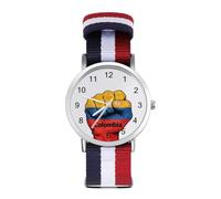 Colombia Flag Wrist Watches for Men Women Casual Braided Strap Easy Reader for Work Workout