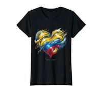 Colombia Heart Flag - Celebrate Colombian Pride Value Graphic T-Shirt, Women, Black, M