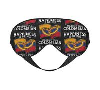 Colombia Marriage Colombian Married Flag Culture Eye Mask Sleep Mask Light BlockBlindfold Night Eyes Cover Soft Pressure-Free Eyeshade with Elastic Strap for Travel Office Nap Yoga