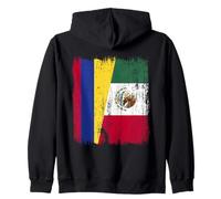 Colombia Mexico Half Flag Colombian Mexican Heritage Zip Hoodie