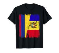 Colombia Moldova Half Flag Colombian Moldovan Heritage T-Shirt