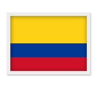 Artery8 Colombia National Flag Patriotic Vexillology World Flags Country Region Poster Artwork Framed Wall Art Print A4