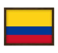 Artery8 Colombia National Flag Patriotic Vexillology World Flags Country Region Poster Artwork Framed Wall Art Print A4
