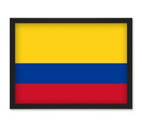 Artery8 Colombia National Flag Patriotic Vexillology World Flags Country Region Poster Artwork Framed Wall Art Print A4