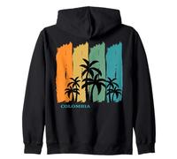 Colombia Palm Trees Rainforest Souvenir for Travel Zip Hoodie