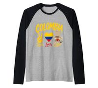 Colombia Peace Love Coffee Raglan Baseball Tee
