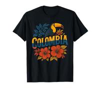 Colombia Retro Shirt Colombian Heritage Pride Vintage Bird T-Shirt