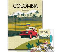 Colombia Salento Palms Tra Jigsaw Puzzles for Teenagers 1000 Jigsaws,Toys Educational Games Stress Relieving Wishlist with Santa Claus 38x26cm