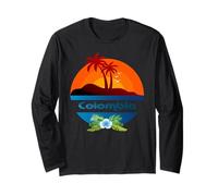 Colombia South America Palms Beach Vacation Souvenir Long Sleeve T-Shirt