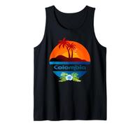 Colombia South America Palms Beach Vacation Souvenir Tank Top