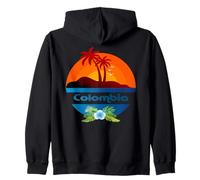 Colombia South America Palms Beach Vacation Souvenir Zip Hoodie