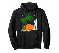 Colombia Surf South America Beach Palms Vacation Souvenir Pullover Hoodie