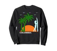 Colombia Surf South America Beach Palms Vacation Souvenir Sweatshirt