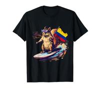 Colombia Surfing Guinea Pig Colombian Flag Colombian Roots Value Graphic T-Shirt