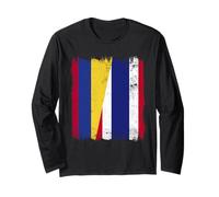 Colombia Thailand Half Flag Colombian Thai Roots Long Sleeve T-Shirt