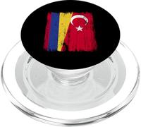 Colombia Turkey Half Flag Turkiye Colombian Turkish Heritage PopSockets PopGrip for MagSafe
