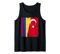 Colombia Turkey Half Flag Turkiye Colombian Turkish Heritage Tank Top