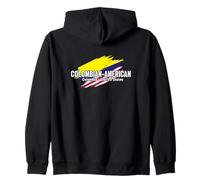 Colombia United States Flag Pride Heritage Fans Zip Hoodie