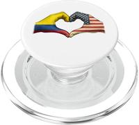 Colombia USA Heart Hands Vintage Unity Culture Heritage PopSockets PopGrip for MagSafe