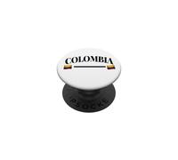 COLOMBIA With Flags | Black Text Design PopSockets Adhesive PopGrip