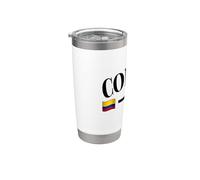 Colombia with Flags | Black Text Design Stainless Steel Insulated Tumbler