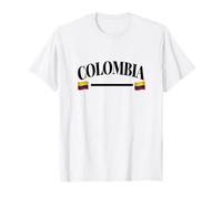 Colombia with Flags | Black Text Design T-Shirt
