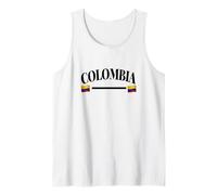 Colombia with Flags | Black Text Design Tank Top