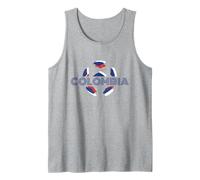Colombia World Cup Football Retro Ball Outline Tank Top