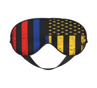 Colombian American Flag Colombia Roots America Eye Mask Sleep Mask Light BlockBlindfold Night Eyes Cover Soft Pressure-Free Eyeshade with Elastic Strap for Travel Office Nap Yoga