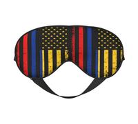 Colombian American Flag Colombia Roots America Eye Mask Sleep Mask Light BlockBlindfold Night Eyes Cover Soft Pressure-Free Eyeshade with Elastic Strap for Travel Office Nap Yoga