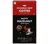 COLOMBIAN BREW COFFEE Hazelnut Instant Coffee Powder No Sugar Vegan 100g Box