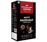 COLOMBIAN BREW COFFEE Hazelnut Instant Coffee Powder Sugar Free Vegan 50g