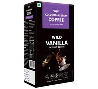 COLOMBIAN BREW COFFEE Vanilla Instant Coffee Powder, Sugar Free, Vegan (50g)