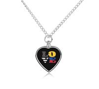 Colombian Flag Black U.S. Flag Love Novelty Pet Urn Necklace Ash Holder Cremation Keepsake Memorial Jewelry