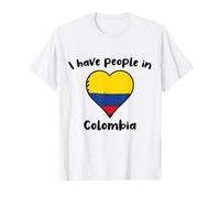 Colombian Flag Heart I Have People in Colombia T-Shirt
