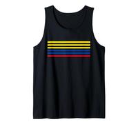 Colombian Flag Horizontal Stripe Tank Top