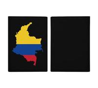 Colombian Flag Map Travel Passport Wallet Credit Card Holder Cover Case Protector