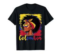 Colombian Girl Colombia Flag Proud Afro Colombian Women T-Shirt
