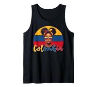 Colombian Girl Colombia Flag Proud Afro Colombian Women Tank Top
