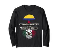 Colombian Grown with Mexican Roots Colombia Mexico Long Sleeve T-Shirt