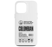 Colombian Nutrition Label Case for iPhone 13 Pro Max