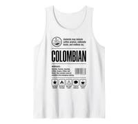 Colombian Nutrition Label Tank Top