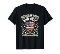 Colombian Roots Run Deep American Heritage T-Shirt