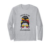 Colombiana Colombian Flag Pride Women Cute Love Colombia Long Sleeve T-Shirt