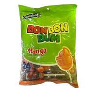 Colombina|Bon Bon Bum Mango Bubble Gum Lollypops Packet, 24's