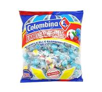 Colombina Jumbo Candy Balls Cherry & Blue Raspberry Mix Bag of 120 (Pack of 1) Sweet Treats for Parties, Events, Sharing and Summer Fun