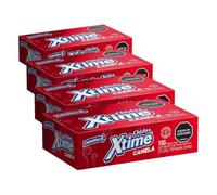 Colombina Xtime Cinnamon Flavour Chewing Gum, Long-Lasting Bold Taste + Breath Freshening, Vegetarian Friendly + Convenient Box for Sharing or Travel, 100 Pieces (Pack of 4)
