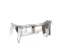 Colombo Brooklyn Extendable Clothes Airer | Extendable Clothes Airer in Rustproof Steel with XXL Telescopic Wires - 195-260 cm, Wings Block and Hanger Holder | Drying Rack 25 m | Made in Italy