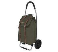 Colombo Dakar Steel Shopping Trolley, Iron Polyester Plastic, Army Green, One-Size